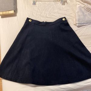 Karl Lagerfeld Navy Faux Suede Skirt Sz 6